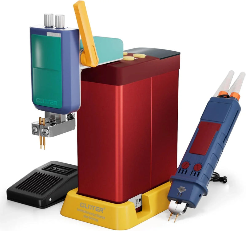 4500-watt super capacitor pulse battery welding machine, a DIY tool suitable for repairing 18650 lithium battery packs, equipped with a handle-type push welding arm and foot pedal switch, capable of continuous operation for 24 hours. E9863