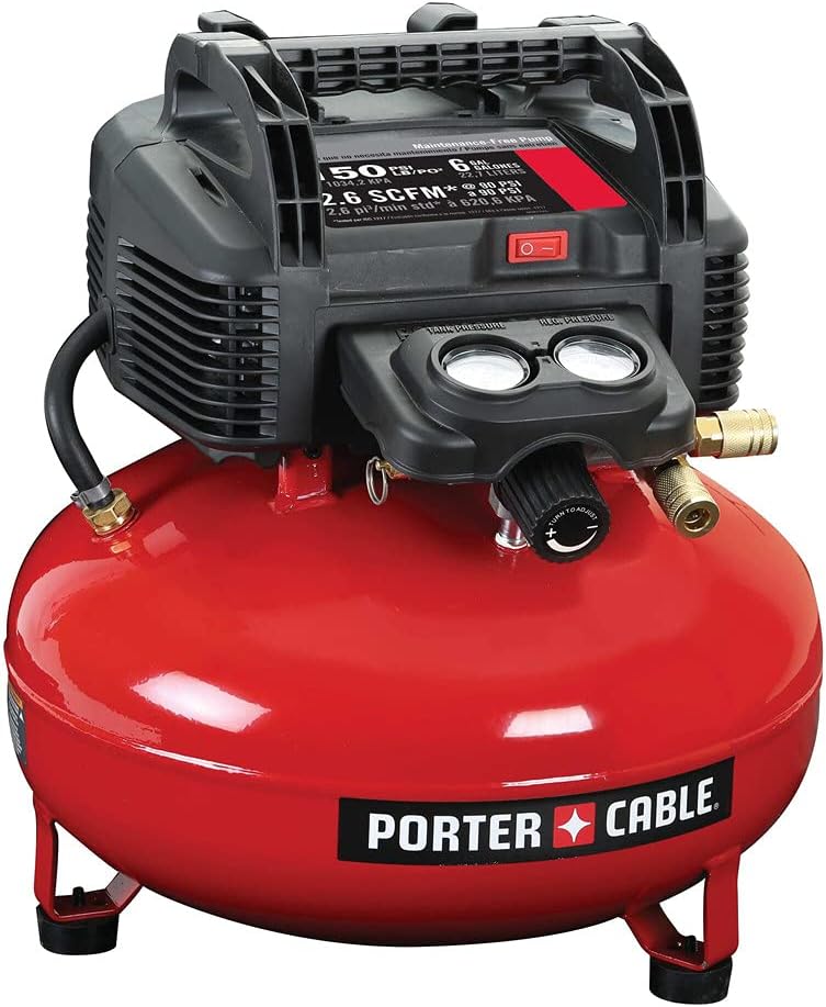 Air Compressor, 6-Gallon, Pancake, Oil-Free L8322