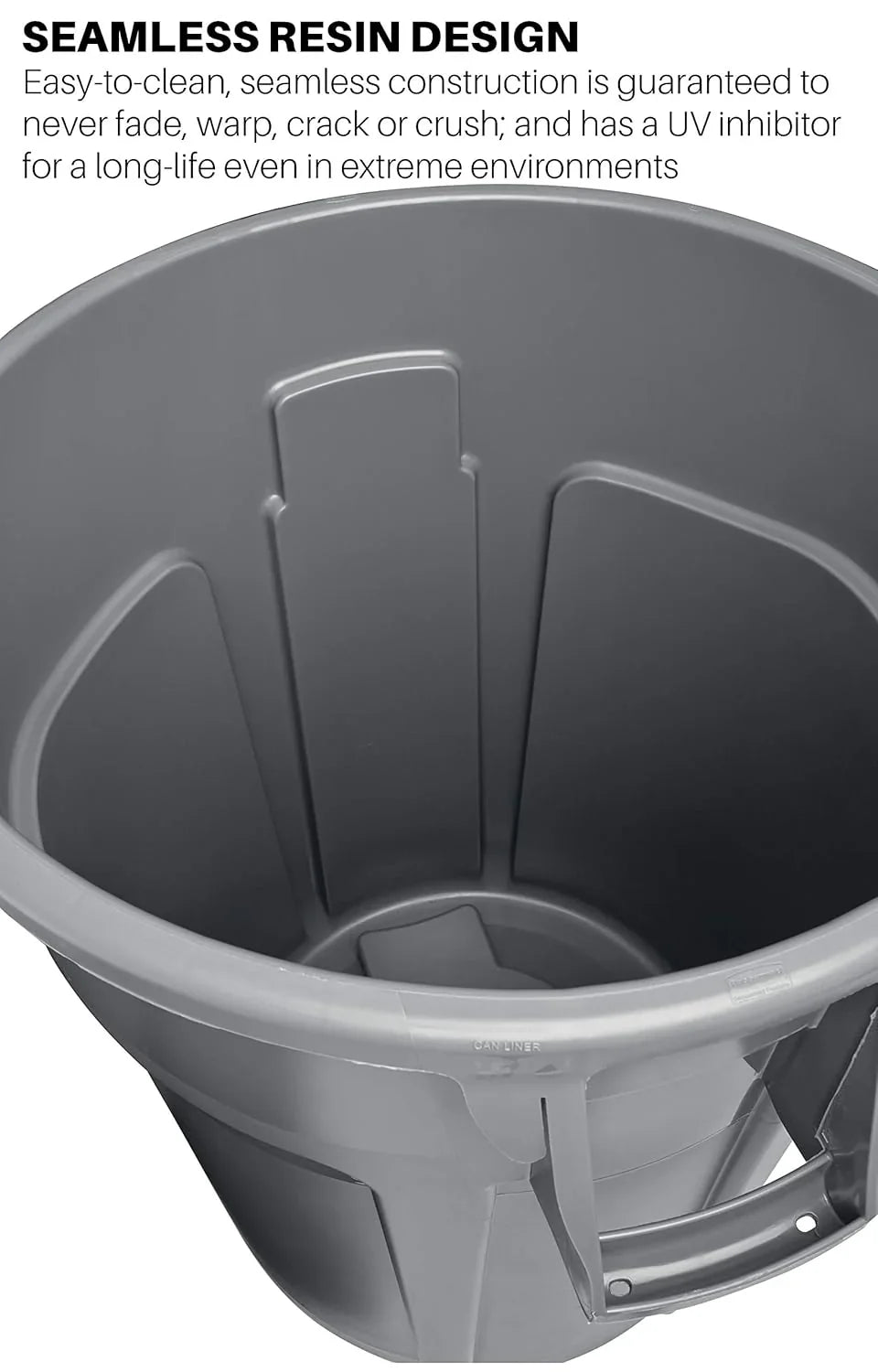 Heavy-duty round trash can / dumpster, 20-gallon capacity, white, suitable for outdoor garbage containers in places such as garden workers / construction workers / restaurants / backyards / offices / storage areas, 6 pieces per set.