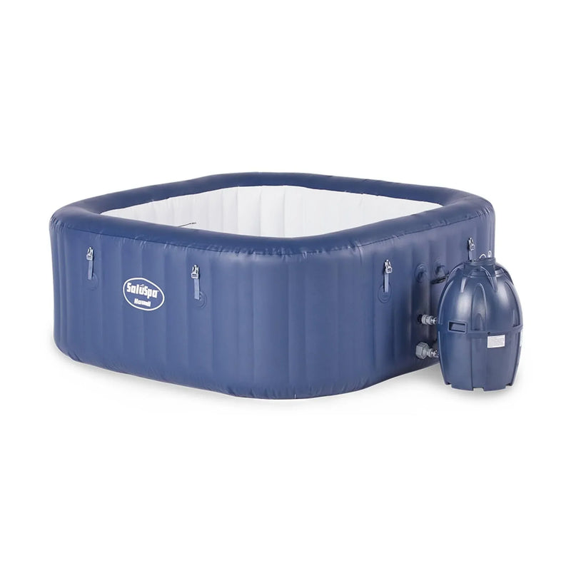 6 Person Inflatable Tub Spa with Pump, Blue W2316