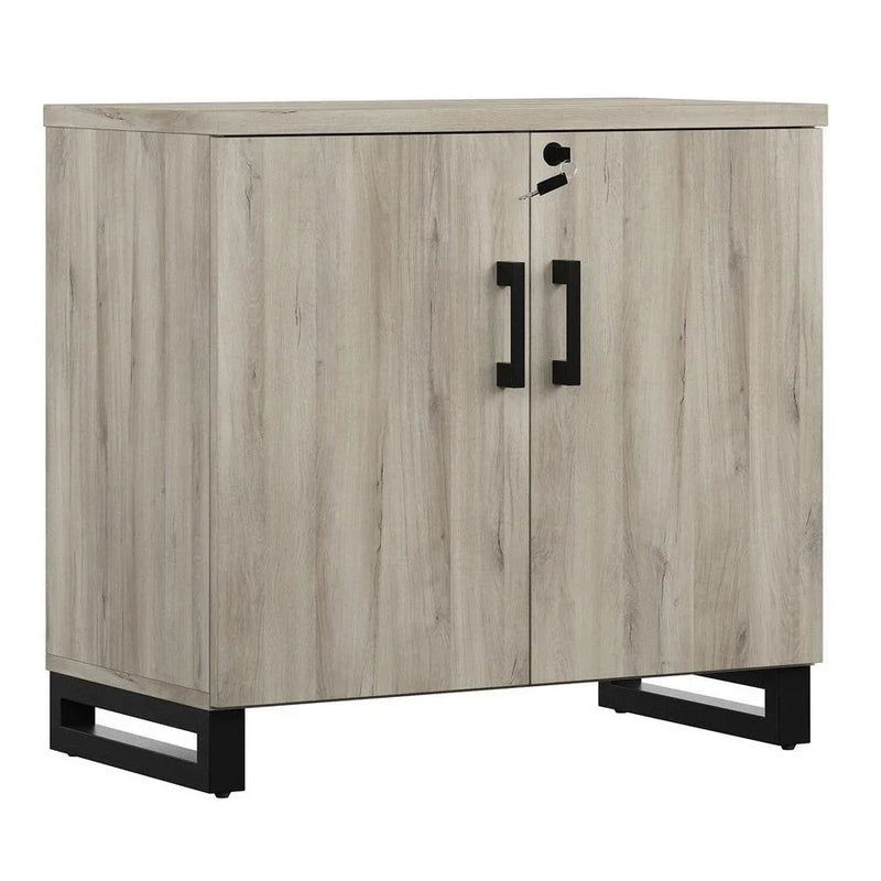 Storage Cabinet & Bookshelf, Weathered Oak F8230