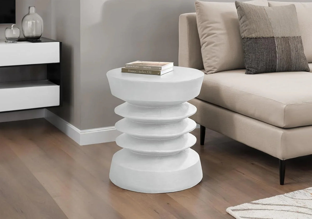 Special Product I 4153 Wall-mounted Coffee Table, 25 inches high, suitable for indoor or outdoor environments. It can be used as a side table, end table, bedside table, living room table, bedroom table, bedside cabinet or round table. The color is wh