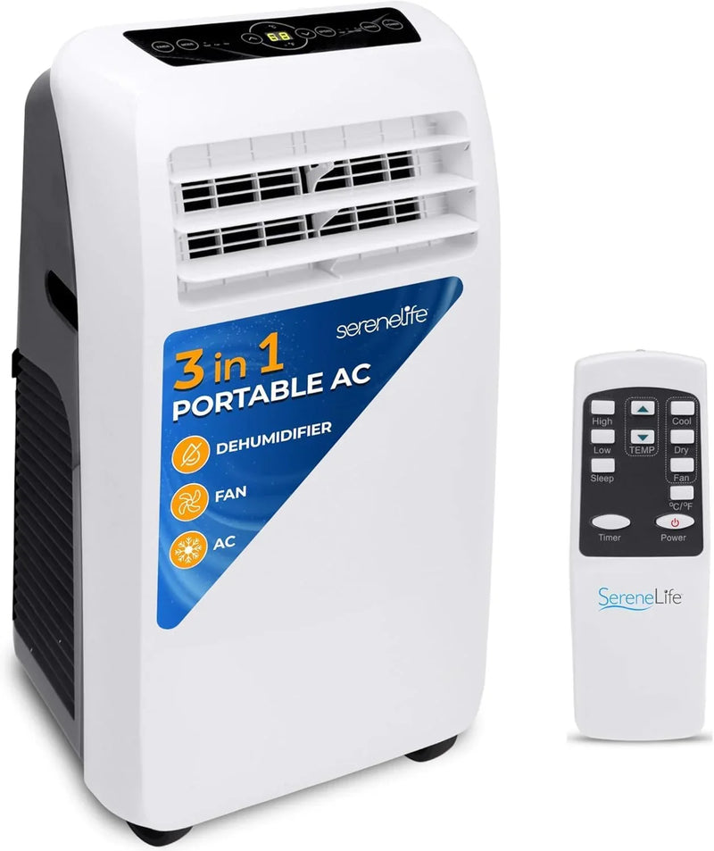 3-in-1 Portable Air Conditioner with Built-in Dehumidifier Function,Fan Mode, Remote Control, Complete Window Mount Exhaust Kit S3515