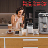 Full Automatic Espresso Machine with Built-In Grinder Milk Frother - FTF Touchscreen Coffee Maker for Latte/Cappuccino, 20 Bar Pressur 1.5L Water...