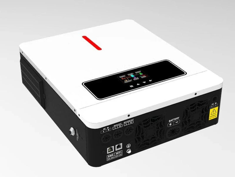 3600W Hybrid Pure Sine Wave Power Inverter with 120A MPPT Solar Charger .dc 24V to ac 110v 60HZ Solar Converter for Home,Car ＆Cabin (DC24V(Range20V-30V) 3600VA) P1756
