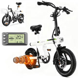 14 in Electric Bike for Adults,500W Folding E-Bike,Electric Commuter Mini Bikes,Electric Bicycles with 36V Removable Battery,Black