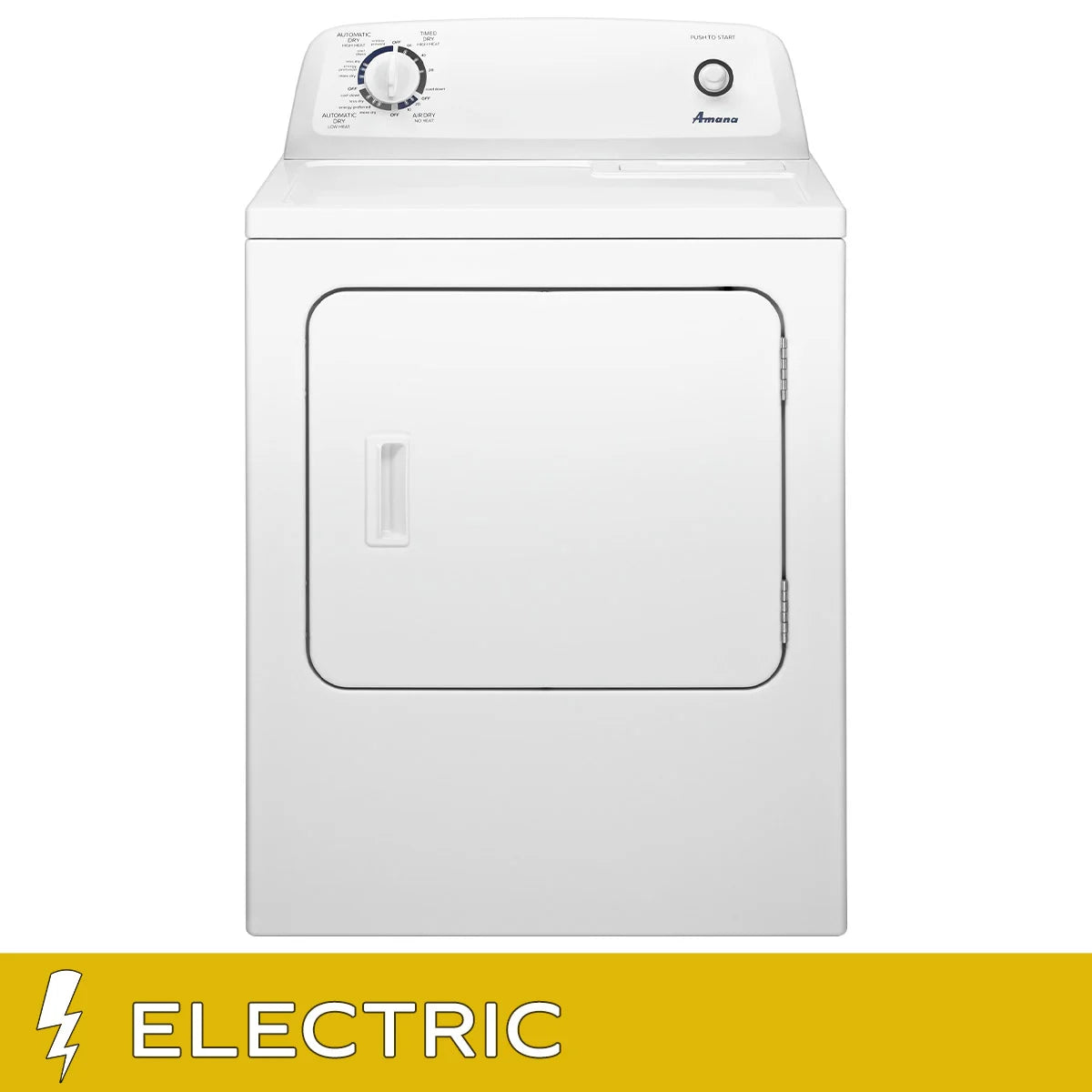 6.5 cu ft. White Electric Dryer with Automatic Dryness Control