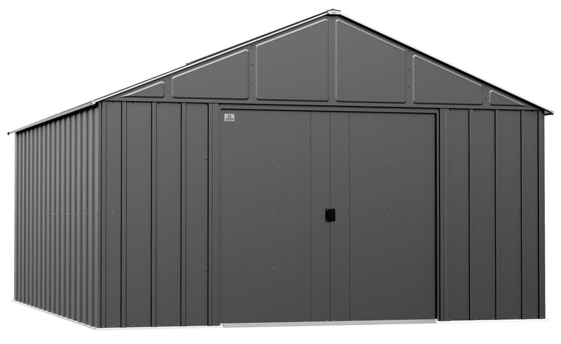 Classic 12x14-ft Charcoal Corrosion-Resistant Metal Shed F2796