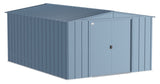 Classic Galvanized Steel Storage Shed, Blue Grey, 10-ft x 14-ft