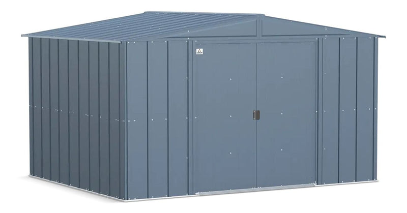 Classic Galvanized Steel Storage Shed, Blue Grey, 10-ft x 8-ft S1562