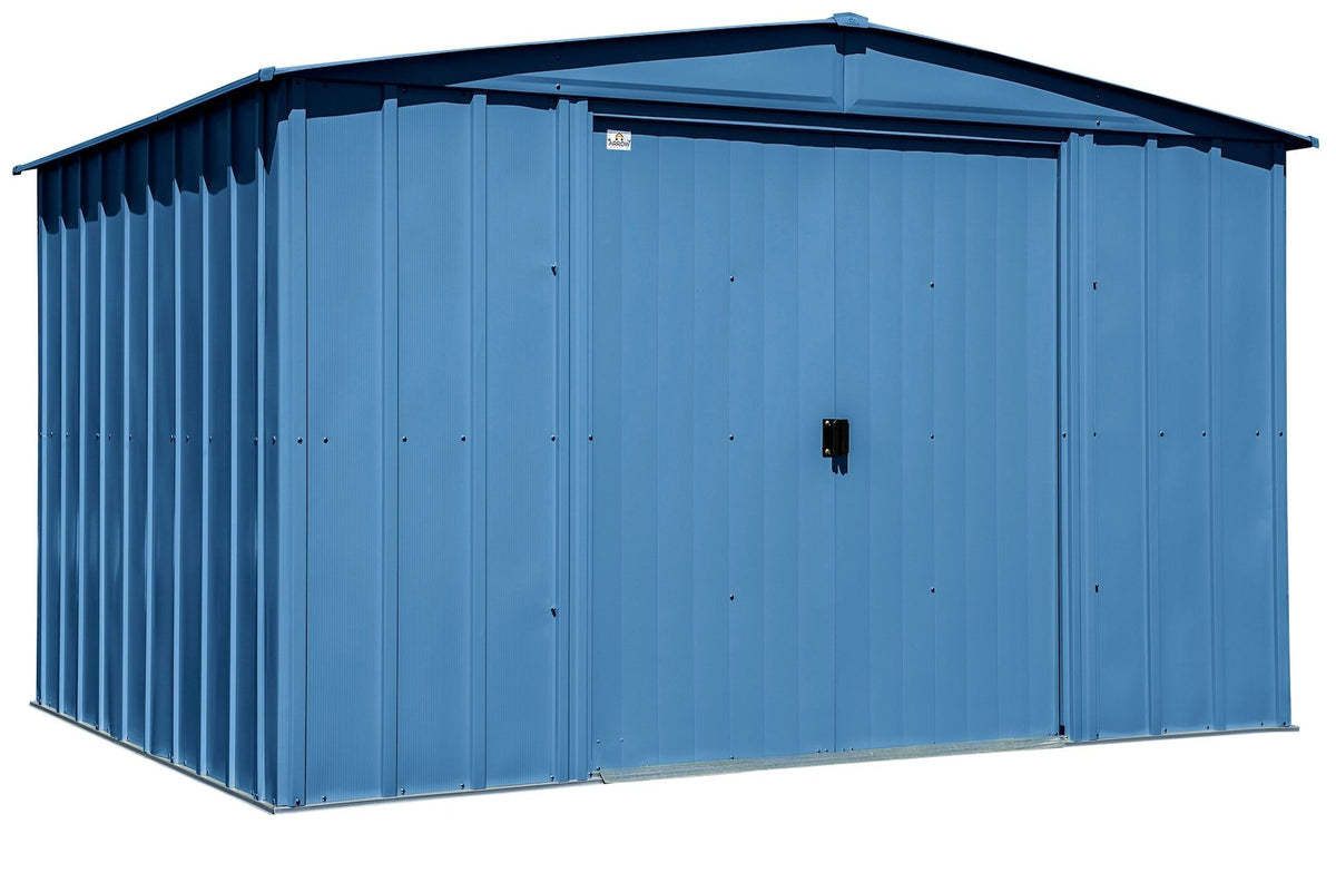 Classic Galvanized Steel Storage Shed, Blue Grey, 10-ft x 8-ft