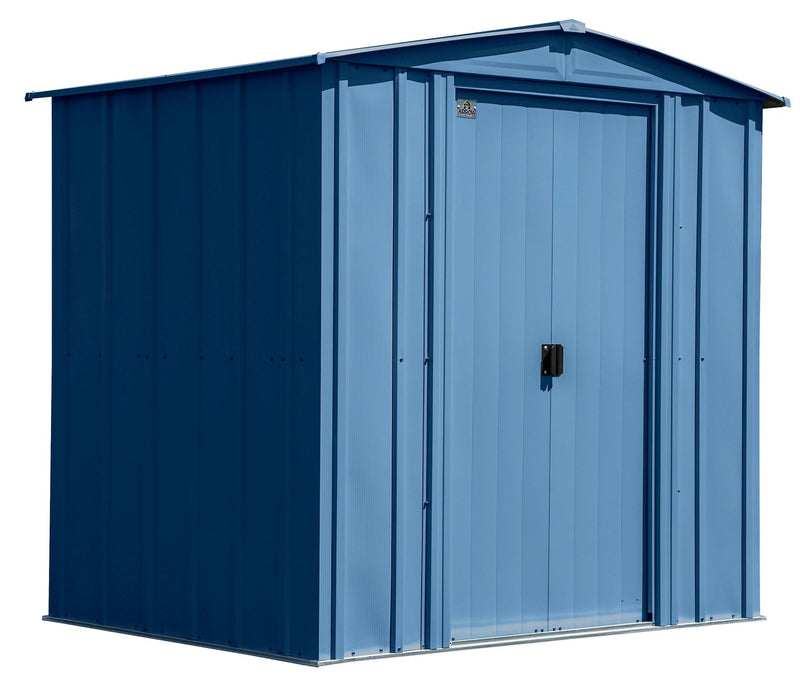Classic Galvanized Steel Storage Shed, Blue Grey, 6-ft x 5-ft H6496