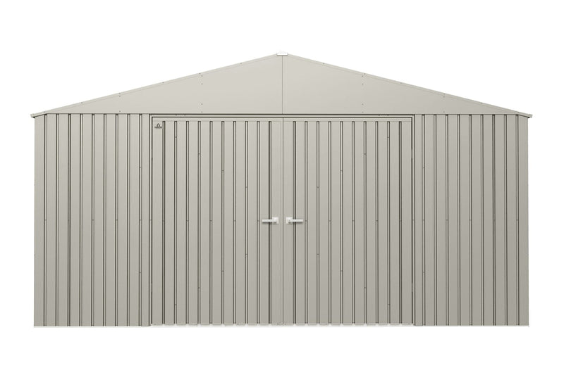 Elite 14x12-ft Cool Grey Weather-Resistant Steel Shed J837
