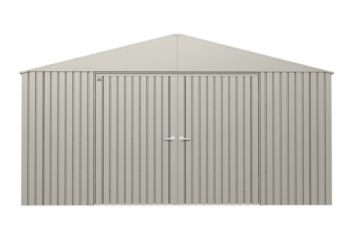 Elite 14x12-ft Cool Grey Weather-Resistant Steel Shed