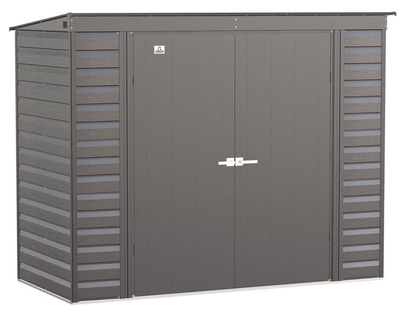 Select Galvanized Steel Storage Shed, Charcoal, 8-ft x 4-ft X1027