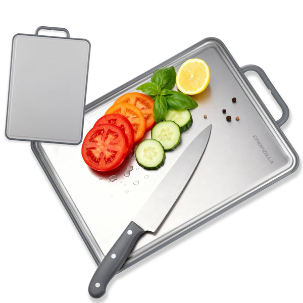 Chopzilla Titanium Dual Sided Cutting Board with Handle, Non-Slip, 15.7-in Z8782
