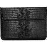 Black Faux Crocodile Laptop Sleeve Case