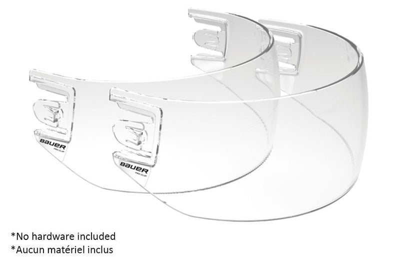 Pro-Clip Straight Hockey Helmet Visor Replacement without Clips, Junior/Senior, Clear, 2-pk X5090