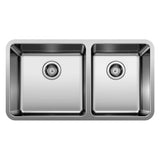 Formera 33-in 60/40 Double Bowl Undermount Stainless Steel Kitchen Sink