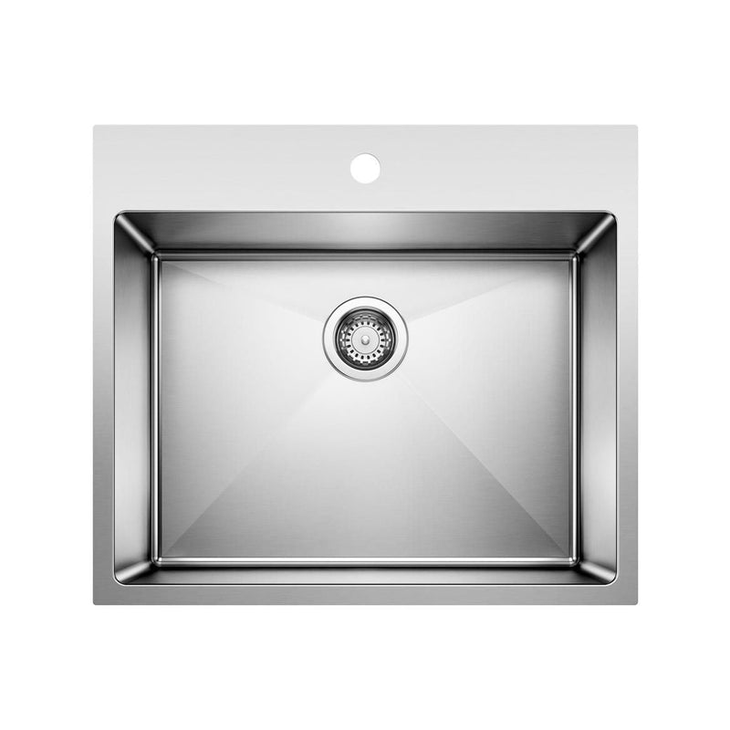 Quatrus R15 25-in Single Bowl Dual Mount Stainless Steel Laundry Sink P4309