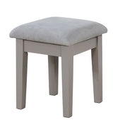 Cece 1-Drawer Grey Dressing Table Makeup Vanity Set with Stool and Mirror