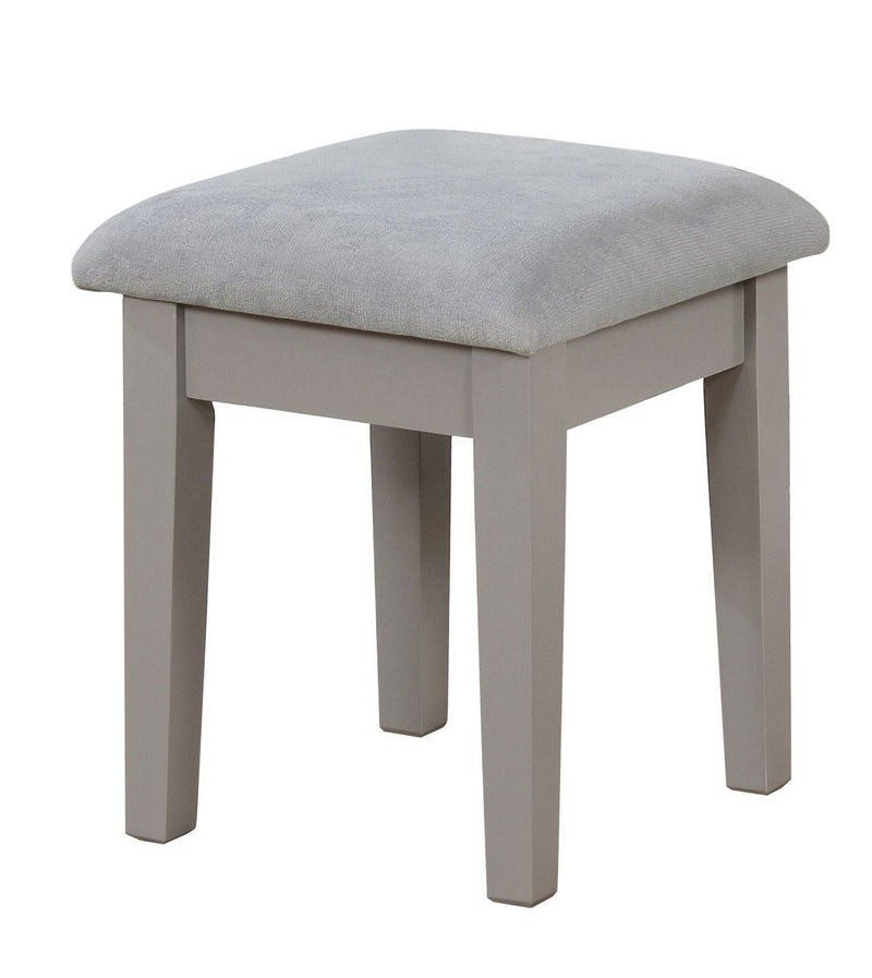 Cece 1-Drawer Grey Dressing Table Makeup Vanity Set with Stool and Mirror E6814