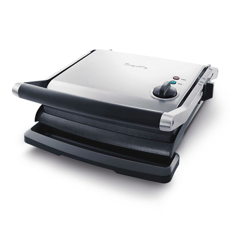 Panini Non-Stick Indoor Grill & Sandwich Press, Brushed Stainless Steel Y9051