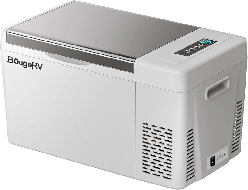 BougeRV 12 Volt Refrigerator 12V Car Fridge 23 Quart Portable Freezer Compressor Cooler 12/24V DC 110~240 Volt AC for Truck Van RV Camper SUV Travel Camping Road Trips Tailgating -7℉~50℉ R3146