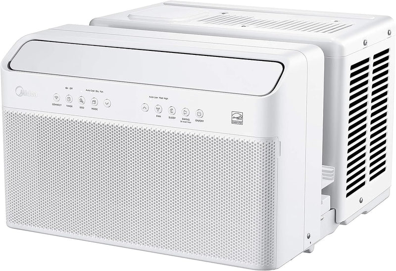 U-Shaped Inverter Window Air Conditioner 12,000BTU with Open Window Flexibility, Robust Installation,Extreme Quiet, 35% Energy Saving, Smart Control, Alexa, Remote, Bracket Included (Renewed) H8816