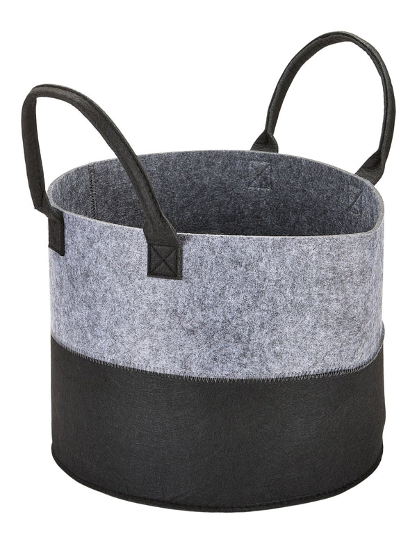 Jude Felt Organization/Storage Basket, Grey/Black O9764