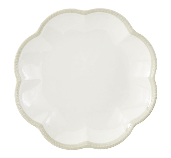Scalloped Side Plate, BPA-free, Plastic, Ivory Colour V7978