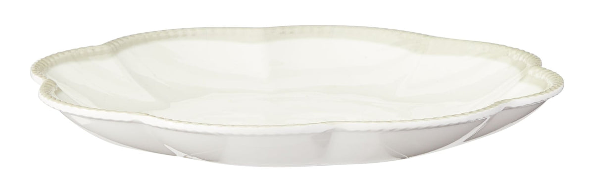 Scalloped Side Plate, BPA-free, Plastic, Ivory Colour