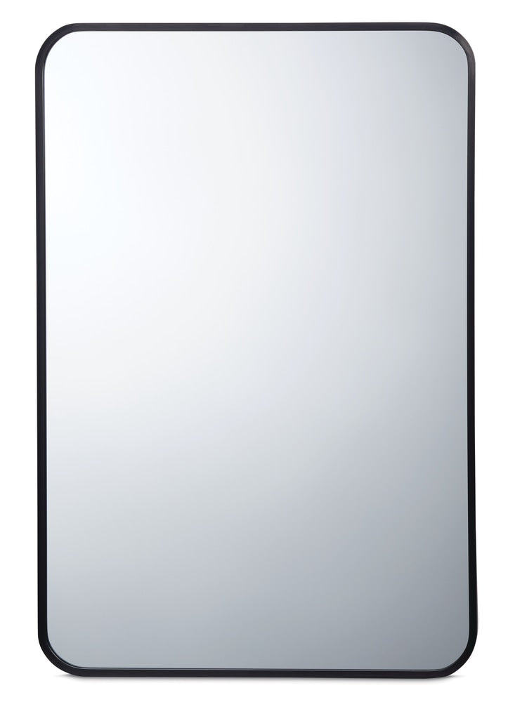 Truro Metal Rectangular Wall Mirror, Black, 20 x 30-in A2180
