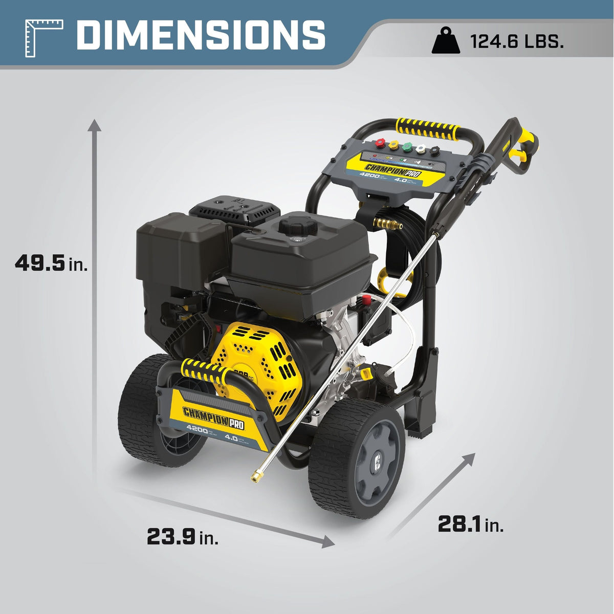 Power Equipment PRO 4200 PSI 4.0 GPM Commercial Duty Low Profile Gas Pressure Washer