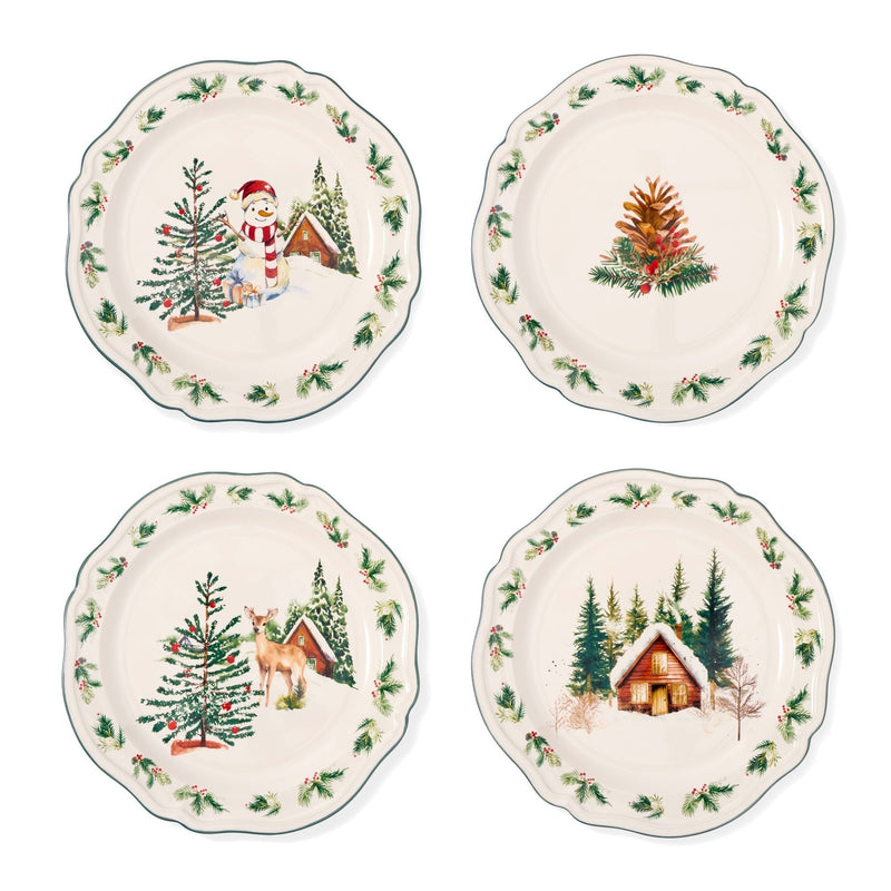 15-cm Winter Berry Appetizer Plates, 4-pk J5345