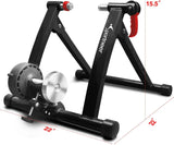 Bike Trainer Stand Indoor Riding - Sportneer Magnetic Stationary Bicycle Exercise Stand with Noise Reduction Wheel, 6 Resistance Adjustable