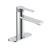 Sia 1-Handle Lavatory Faucet with Knurled Accents, Chrome