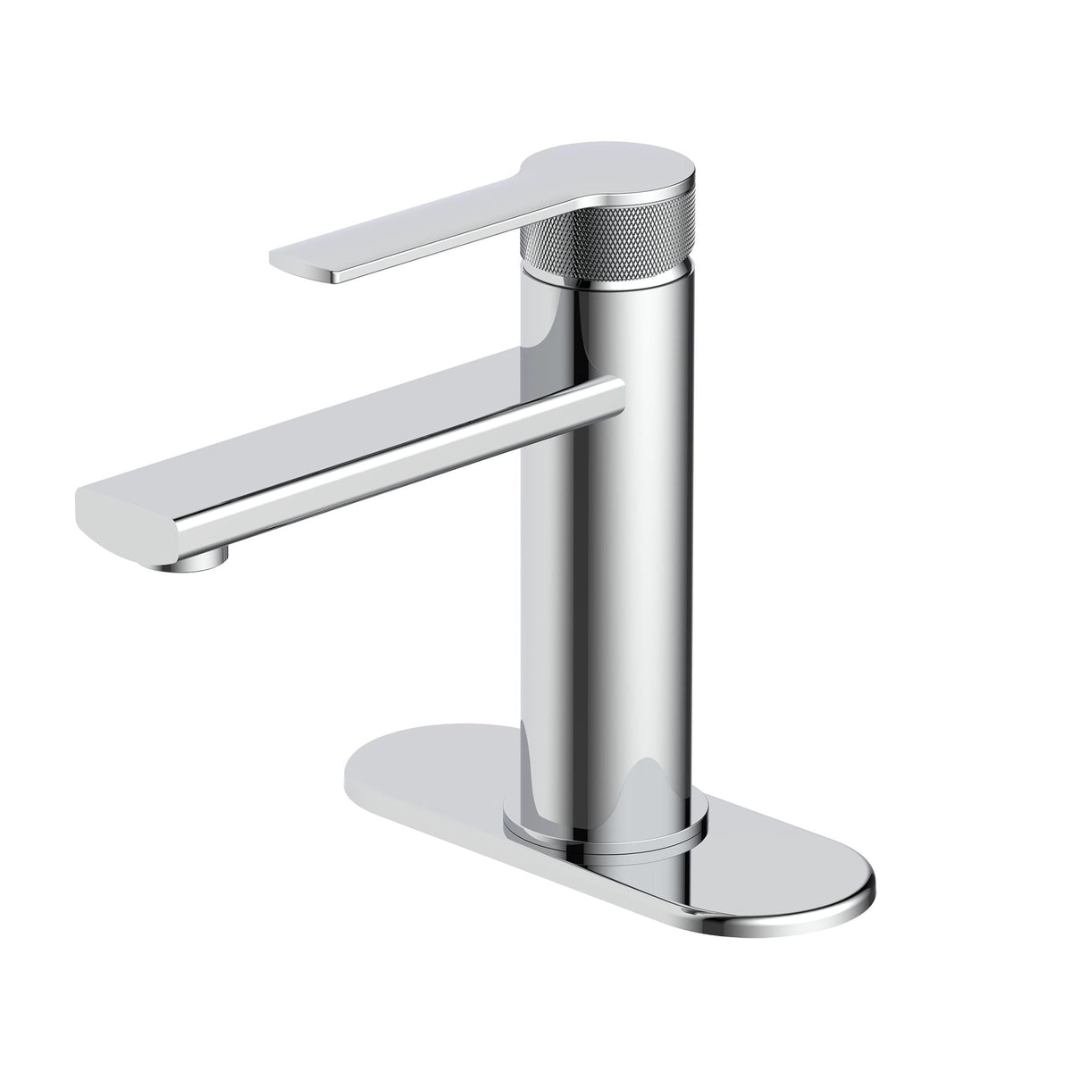 Sia 1-Handle Lavatory Faucet with Knurled Accents, Chrome