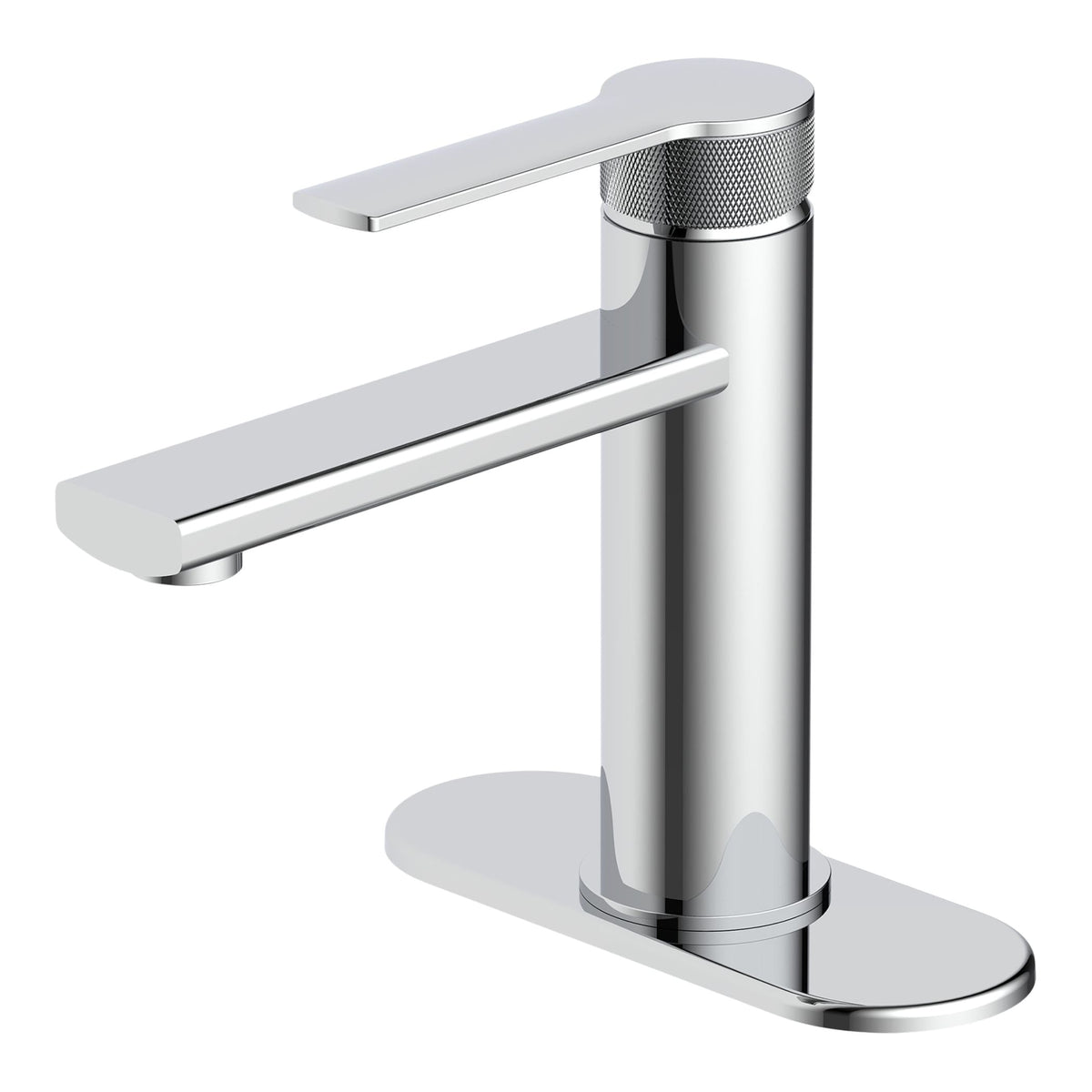 Sia 1-Handle Lavatory Faucet with Knurled Accents, Chrome