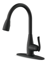 Terrazo 1-Handle Pull Down Kitchen Faucet, Matte Black