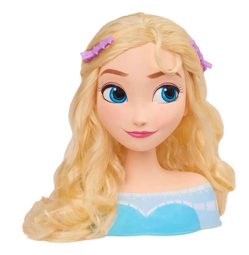 Frozen Elsa Styling Head Toy with 14 Accessories for Hair Styling and Braiding, Ages 3+ V2585
