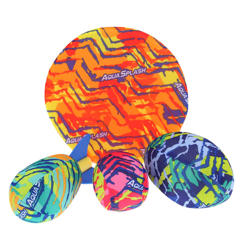Dunk n' Drench Pool Kids' Splash Ball Set, Multi-Coloured, 4-pk, Ages 3+, for Beach/Pool Fun Activities Q5349