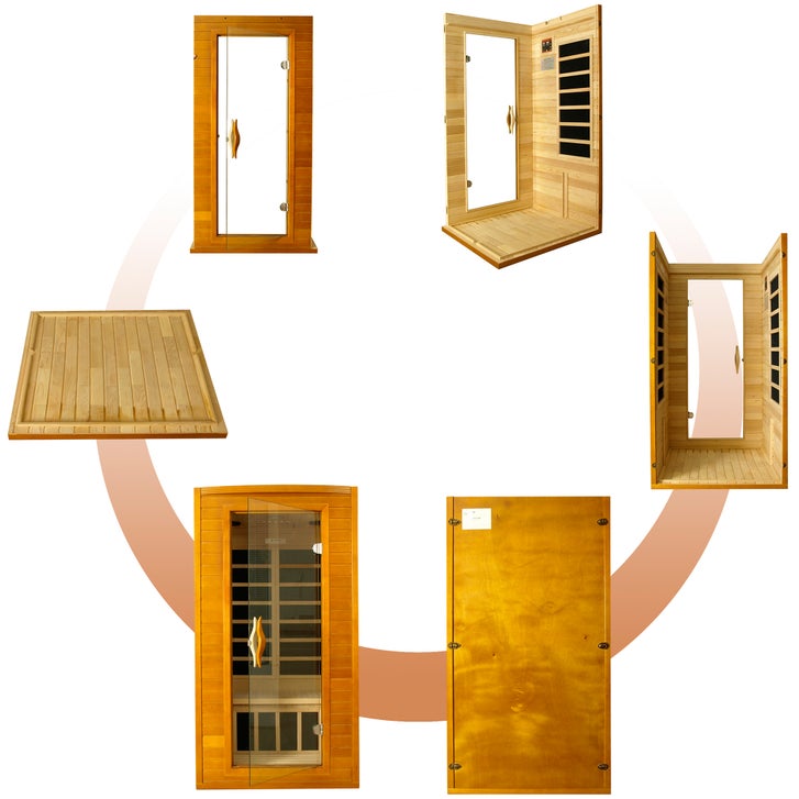 Dynamic Saunas Barcelona 1- to 2-person Infrared Carbon Sauna