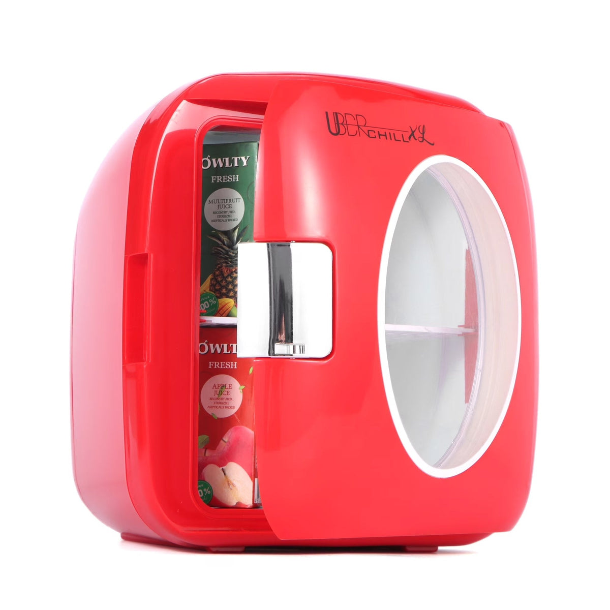 Uber Appliance Mini Fridge Retro Beverage Cooler Warmer - Personal Portable Refrigerator (9 Liters/0.32 Cu Ft)