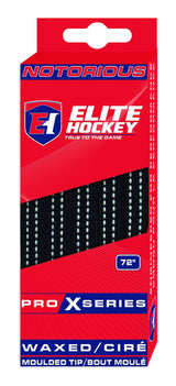 Notorious Pro X Skate Laces, Waxed, Black, Assorted Sizes