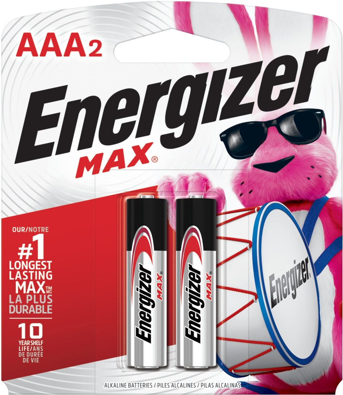Max 2-pk AAA Alkaline Batteries, Long Lasting, All Purpose