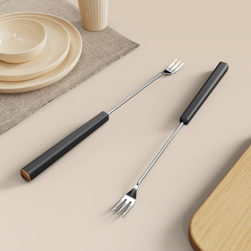 Fondussimo Fondue Forks, 12 Piece, Black G1041