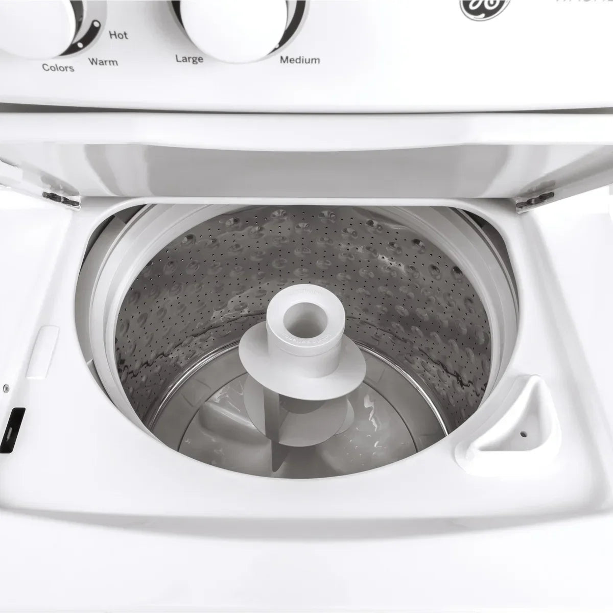 GE 27 in. Electric White 4.4 cu. ft. (I.E.C) Washer and 5.9 cu. ft. Dryer Laundry Centre