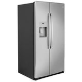 GE 36 in. 25.1 cu.ft. Stainless Steel Side-by-Side Refrigerator with FrostGuard Technology