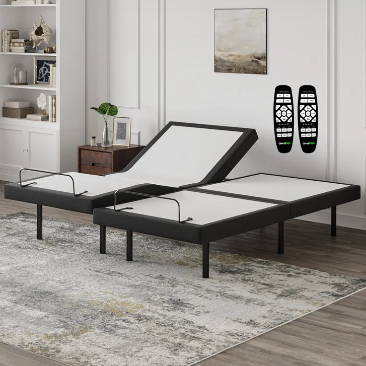 GhostBed Dual Harmony 35.6 cm (14 in.) Hybrid Mattress with Adjustable Bed Base